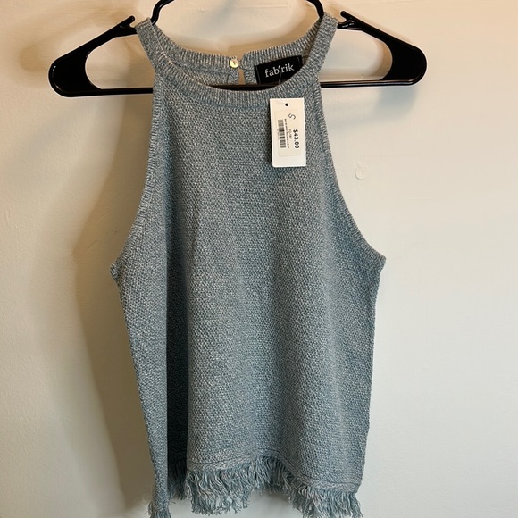 fab'rik Tops - NWT Fabrik blue knit tank top S